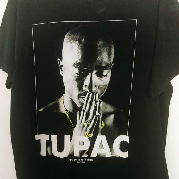 2Pac Tupac Shakur Memorial Praying 71 Mens XL T-Shirt Short Sleeve Rap Hip Hop - Picture 4 of 4
